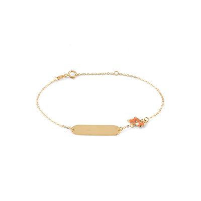 BLISS MY BABY BRACCIALE ORO 9KT GATTINO PIASTRINA PER INCISIONE GRATUITA 20106403