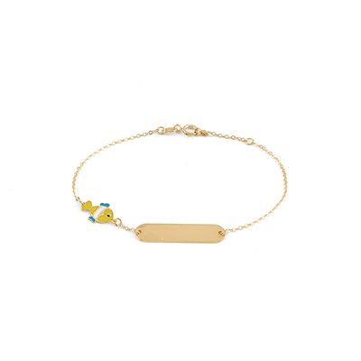 BLISS MY BABY BRACCIALE ORO 9KT PESCIOLINO PIASTRINA PER INCISIONE GRATUITA  20106409