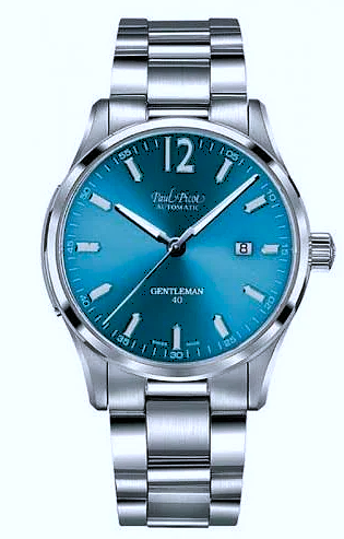PAUL PICOT GENTLEMAN DATE 40 mm Automatic Blue Dial 4304.20B65B20