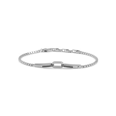 BRACCIALE BLISS VORTICE ARGENTO SPINELLI NERI E DIAMANTE 20104858
