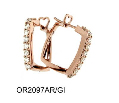 ORECCHINI GIOVANNI FERRARIS FRAGRANZE ORO ROSA, DIAMANTI CAPE Ref. OR2097AR/GI