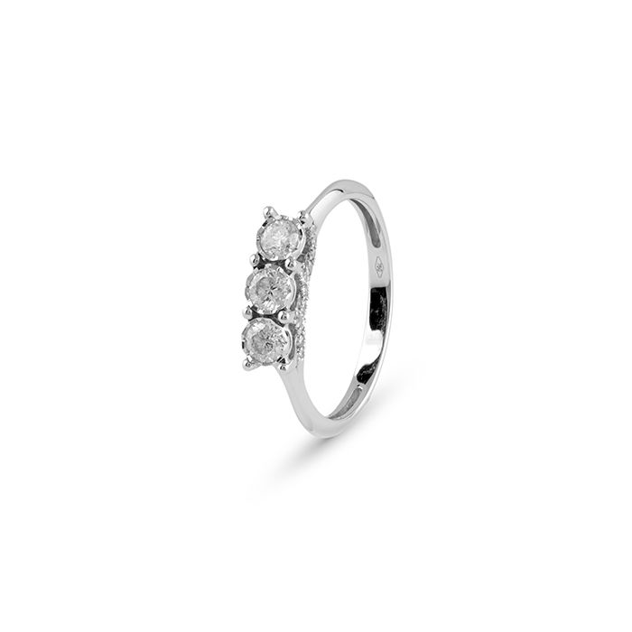 ANELLO BLISS LUMINA TRILOGY FULL PAVE' DIAMANTI ORO BIANCO 20106622
