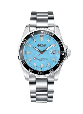 PAUL PICOT PAUL MARINER III Automatic 42mm Ceramic Bezel Sky Dial Steel Bracelet 4352.20KB65B20