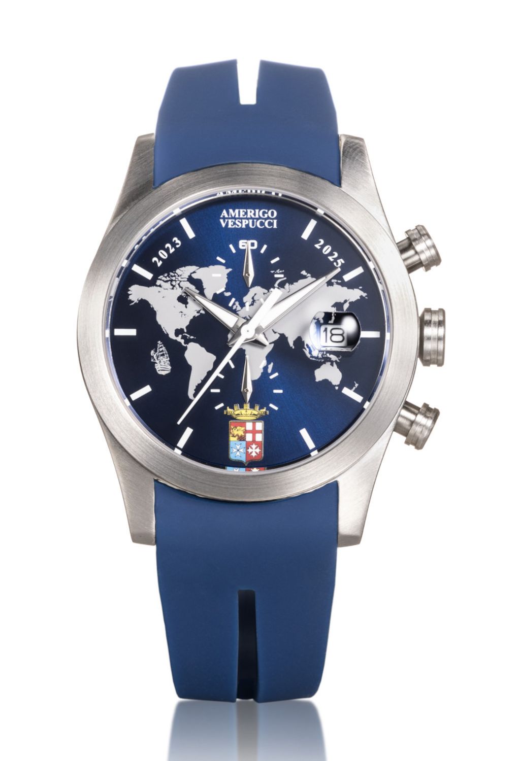 LOCMAN ISLAND AMERIGO VESPUCCI CHRONO CINTURINO BLU 40MM 0618A02S-00AMVESB