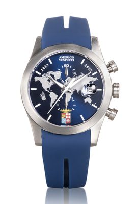 LOCMAN ISLAND AMERIGO VESPUCCI CHRONO CINTURINO BLU 40MM 0618A02S-00AMVESB