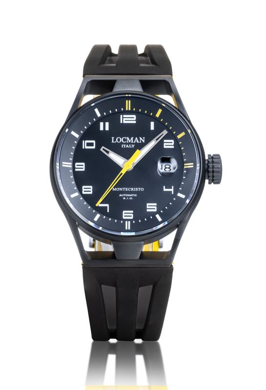 LOCMAN MONTECRISTO AUTOMATIC PVD BLACK CINTURINO SILICONE 0541K01S-KMBKYLSK