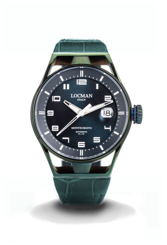LOCMAN MONTECRISTO AUTOMATIC PVD GREEN CINTURINO PELLE 0541V19S-GRPTWHPL