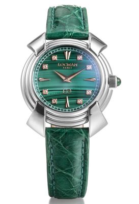LOCMAN X L'O DECIMO CANTO LADY QUADRANTE IN MALACHITE E DIAMANTI TITANIO 0LO2T03R-00LCRGDAG