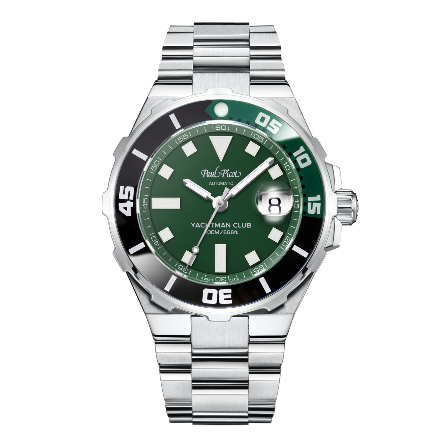 PAUL PICOT YACHTMAN CLUB Automatic 43mm Green Dial 1252ZNV