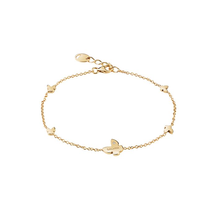 SALVINI I SEGNI 9KT. BRACCIALE FARFALLA ORO GIALLO E DIAMANTE 0.01 20087147