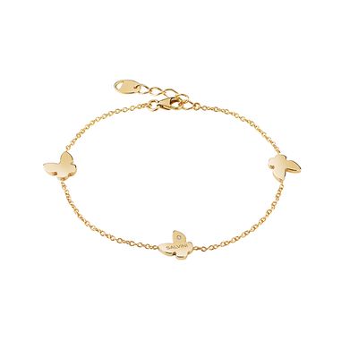 SALVINI I SEGNI 9KT. BRACCIALE FARFALLE ORO GIALLO E DIAMANTE 0.01 20087139