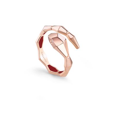 SALVINI EVA ANELLO A SERPENTE ORO ROSA E DIAMANTE 20101901