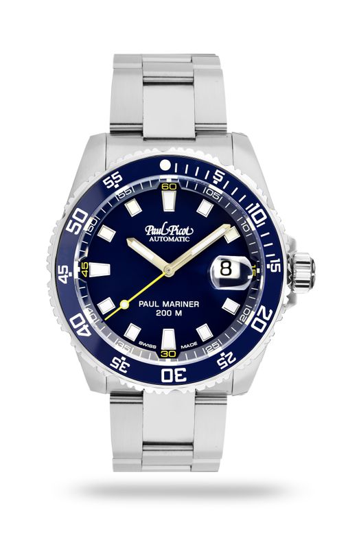 PAUL PICOT PAUL MARINER III Automatic 42mm Blue Ceramic Bezel 4352SG-CB