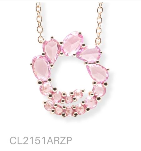 COLLANA GIOVANNI FERRARIS RIFLESSI ORO ROSA E ZAFFIRI ROSA Ref. CL2151AR/ZP