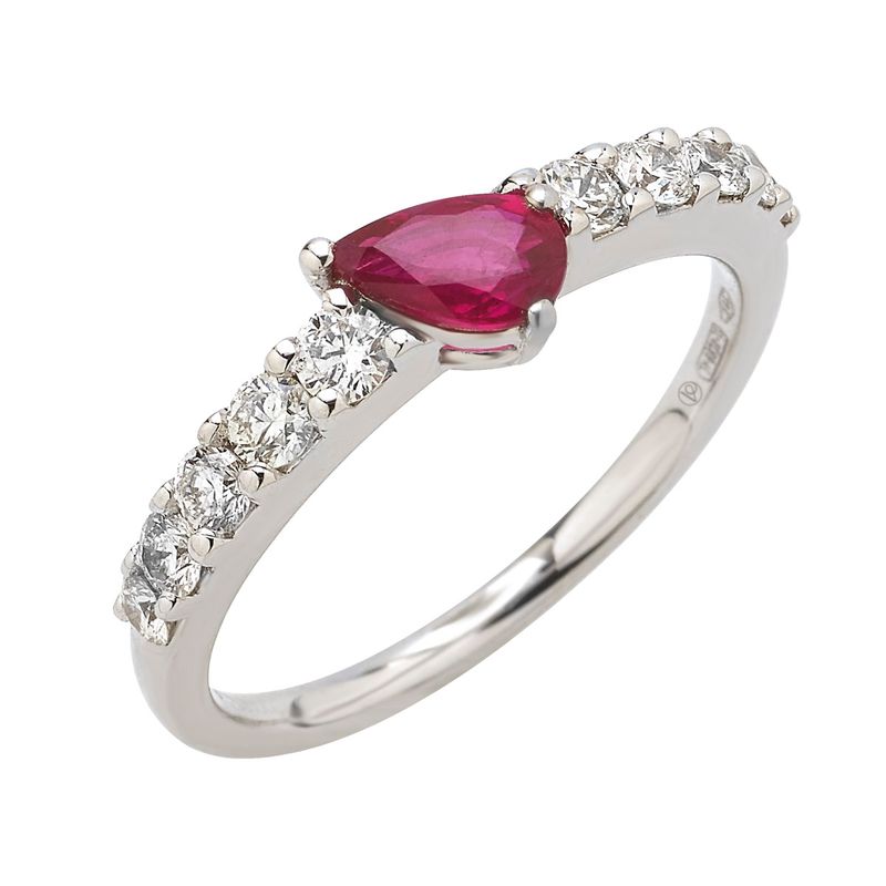 ANELLO VALENTINA CALLEGHER ORO 750‰ CON RUBINO E DIAMANTI 10988SGORB