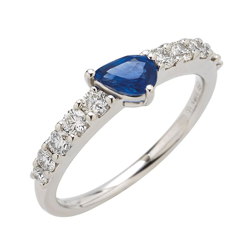 ANELLO VALENTINA CALLEGHER ORO 750‰ CON ZAFFIRO E DIAMANTI 10988SGOZF