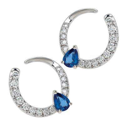 ORECCHINI VALENTINA CALLEGHER ORO 750‰ CON ZAFFIRI E DIAMANTI 11175SGOZF ORECCHINI VALENTINA CALLEGHER ORO 750‰ CON ZAFFIRI E DIAMANTI 11175SGOZF