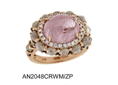 ANELLO GIOVANNI FERRARIS FRAGRANZE ORO ROSA DIAMANTI BIANCHI-BIANCHI MILKY, ZAFFIRO ROSA AN2048CRWMZP/1 PEZZO UNICO