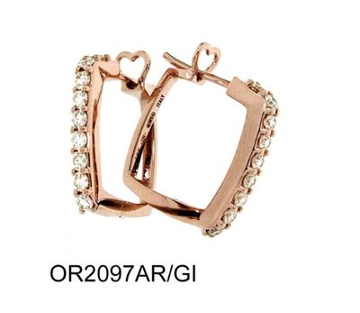 ORECCHINI GIOVANNI FERRARIS FRAGRANZE ORO ROSA, DIAMANTI CAPE Ref. OR2097AR/WM