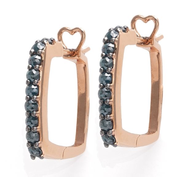 ORECCHINI GIOVANNI FERRARIS FRAGRANZE ORO ROSA E DIAMANTI BLU Ref. OR2097AR/DB