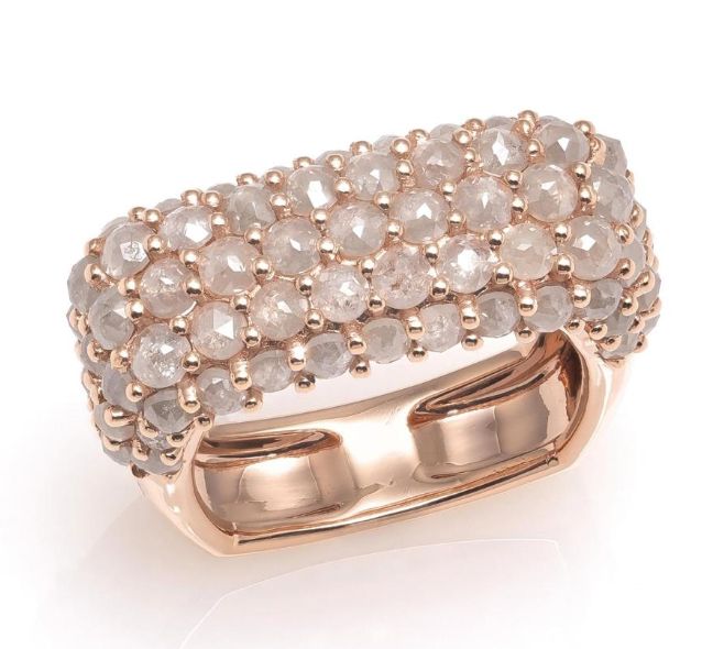 ANELLO GIOVANNI FERRARIS FRAGRANZE ORO ROSA E DIAMANTI ICE WHITE MILKY Ref. AN2070BRWM