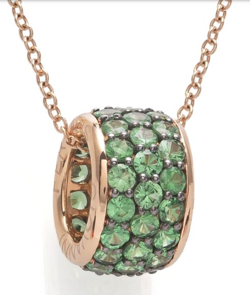 COLLANA GIOVANNI FERRARIS FRAGRANZE ORO ROSA E TSAVORITE Ref. CL2069BR/39