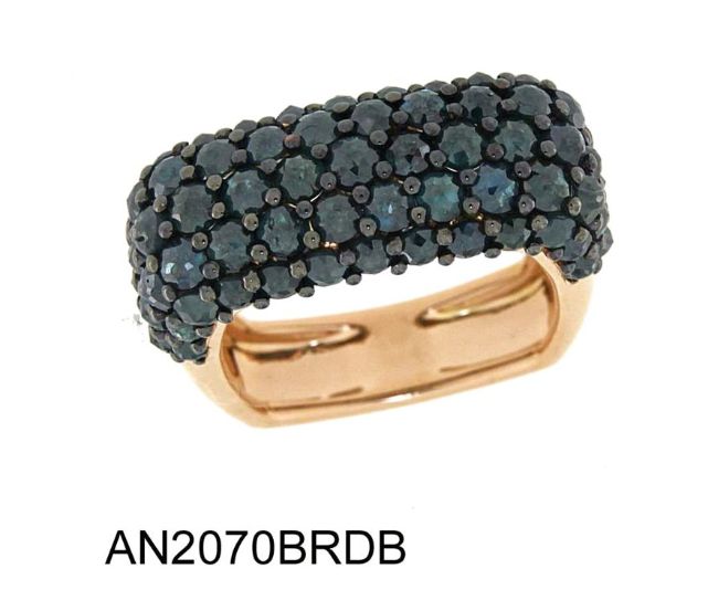 ANELLO GIOVANNI FERRARIS FRAGRANZE ORO ROSA E DIAMANTI BLU Ref. AN2070BRWM