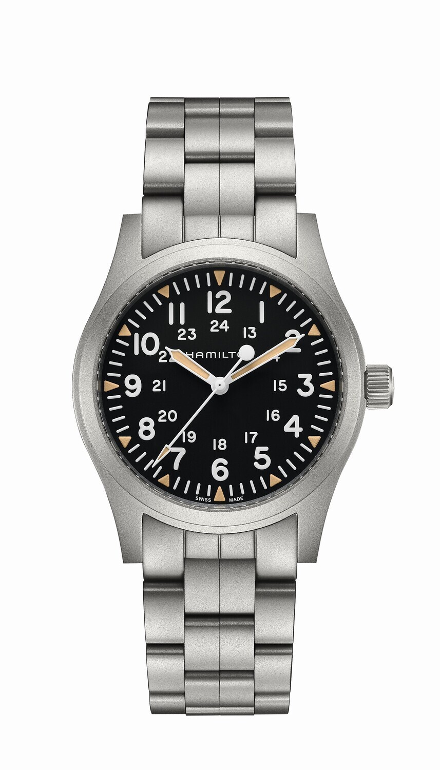 HAMILTON KHAKI FIELD MECHANICAL OROLOGIO MECCANICO 42MM BRACCIALE ACCIAIO H69529133