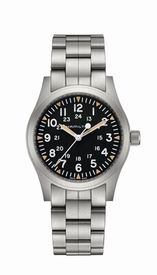 HAMILTON KHAKI FIELD MECHANICAL OROLOGIO MECCANICO 42MM BRACCIALE ACCIAIO H69529133