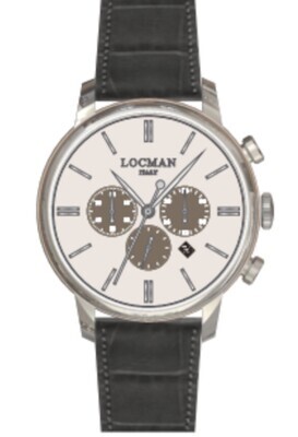 LOCMAN 1960 CRONOGRAFO AL QUARZO QUADRANTE PANDA BIANCO CONTATORI KHAKI CINTURINO PELLE GRIGIO 0254A05A-00AVGYPA LOCMAN 1960 CRONOGRAFO AL QUARZO QUADRANTE PANDA BIANCO CONTATORI KHAKI CINTURINO PELLE GRIGIO 0254A05A-00AVGYPA