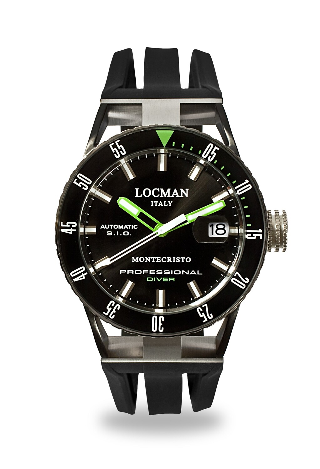LOCMAN MONTECRISTO PROFESSIONAL DIVER SUB AUTOMATIC PVD BLACK 44MM 0513KNKGBKNKSIK