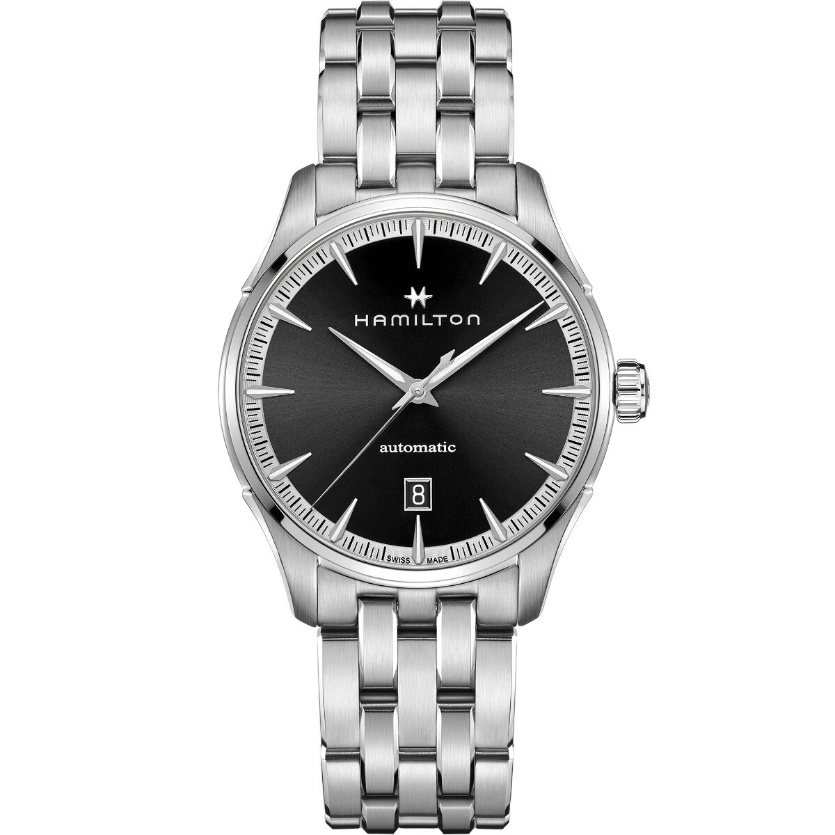 HAMILTON JAZZMASTER AUTO 40MM NERO BRACCIALE ACCIAIO H32475130