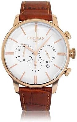 LOCMAN 1960 CHRONO PVD ROSE QUADRANTE BIANCO 0254R05R-RRAVRGPN LOCMAN 1960 CHRONO PVD ROSE QUADRANTE BIANCO 0254R05R-RRAVRGPN