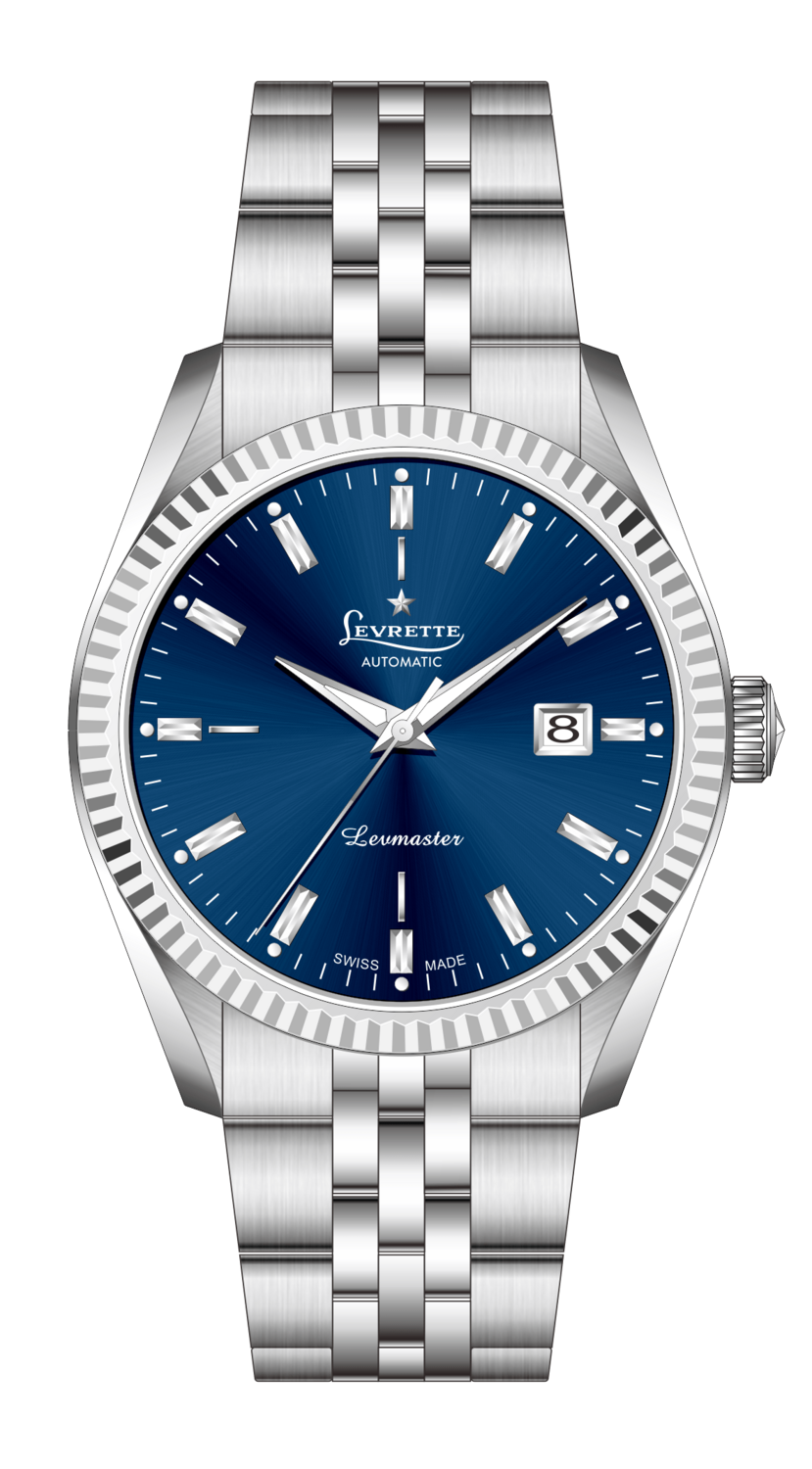 LEVRETTE 1832 LEVMASTER CLASSIC 41mm QUADRANTE BLU ACCIAIO CON BRACCIALE AUTOMATIC 4014.20A.B60.B20