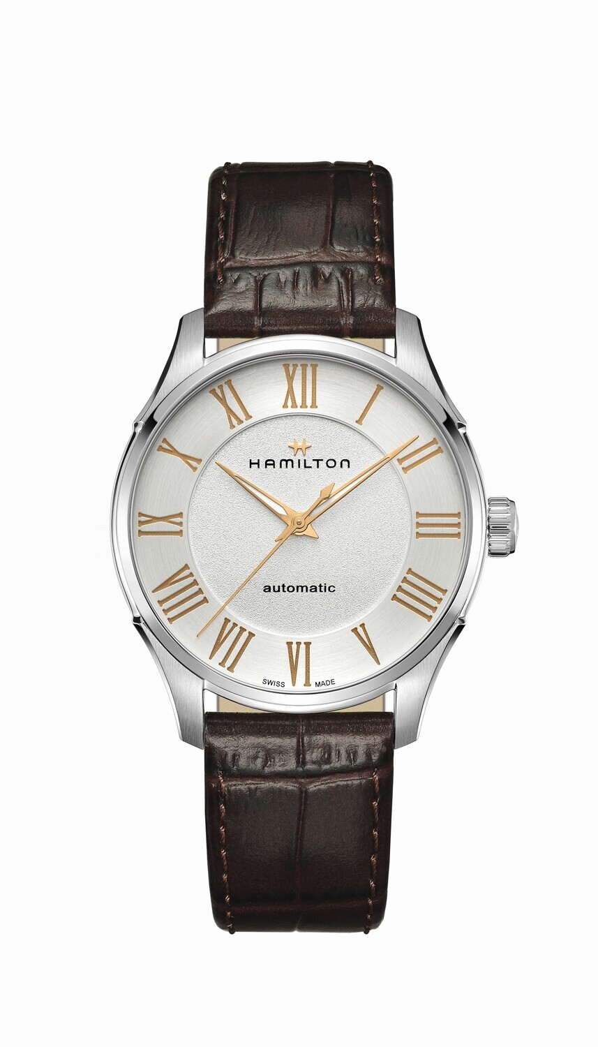 HAMILTON JAZZMASTER AUTO 40MM SILVER CON PELLE H42535550