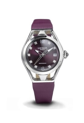 LOCMAN MONTECRISTO LADY 36MM VIOLA CON DIAMANTI 0526A16D-00CHIDRE LOCMAN MONTECRISTO LADY 36MM VIOLA CON DIAMANTI 0526A16D-00CHIDRE