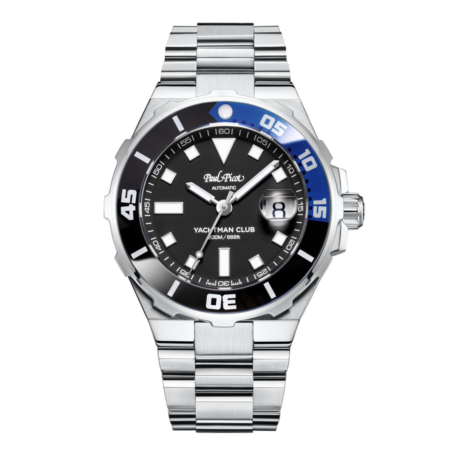 PAUL PICOT YACHTMAN CLUB Automatic 43mm Blue/Black Dial P1251NB.SG.4000.3614