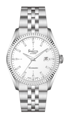 LEVRETTE 1832 LEVMASTER ELEGANT 41mm QUADRANTE BIANCO ACCIAIO CON BRACCIALE QUARTZ 4015.20Q.W60.B20