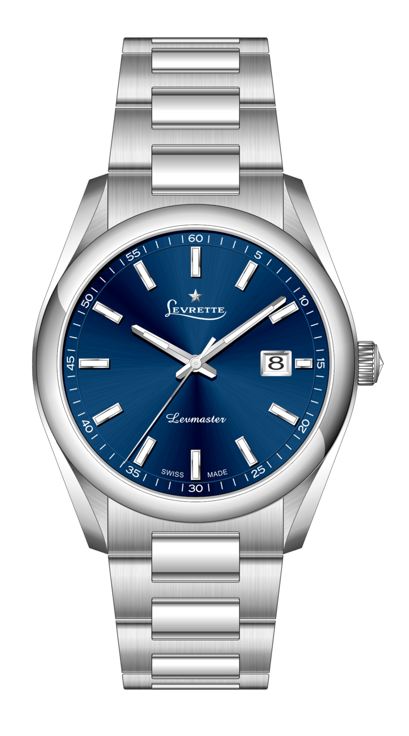 LEVRETTE 1832 LEVMASTER ELEGANT 41mm QUADRANTE BLU ACCIAIO CON BRACCIALE QUARTZ 4015.20Q.B60.B20 LEVRETTE 1832 LEVMASTER ELEGANT 41mm QUADRANTE BLU ACCIAIO CON BRACCIALE QUARTZ 4015.20Q.B60.B20
