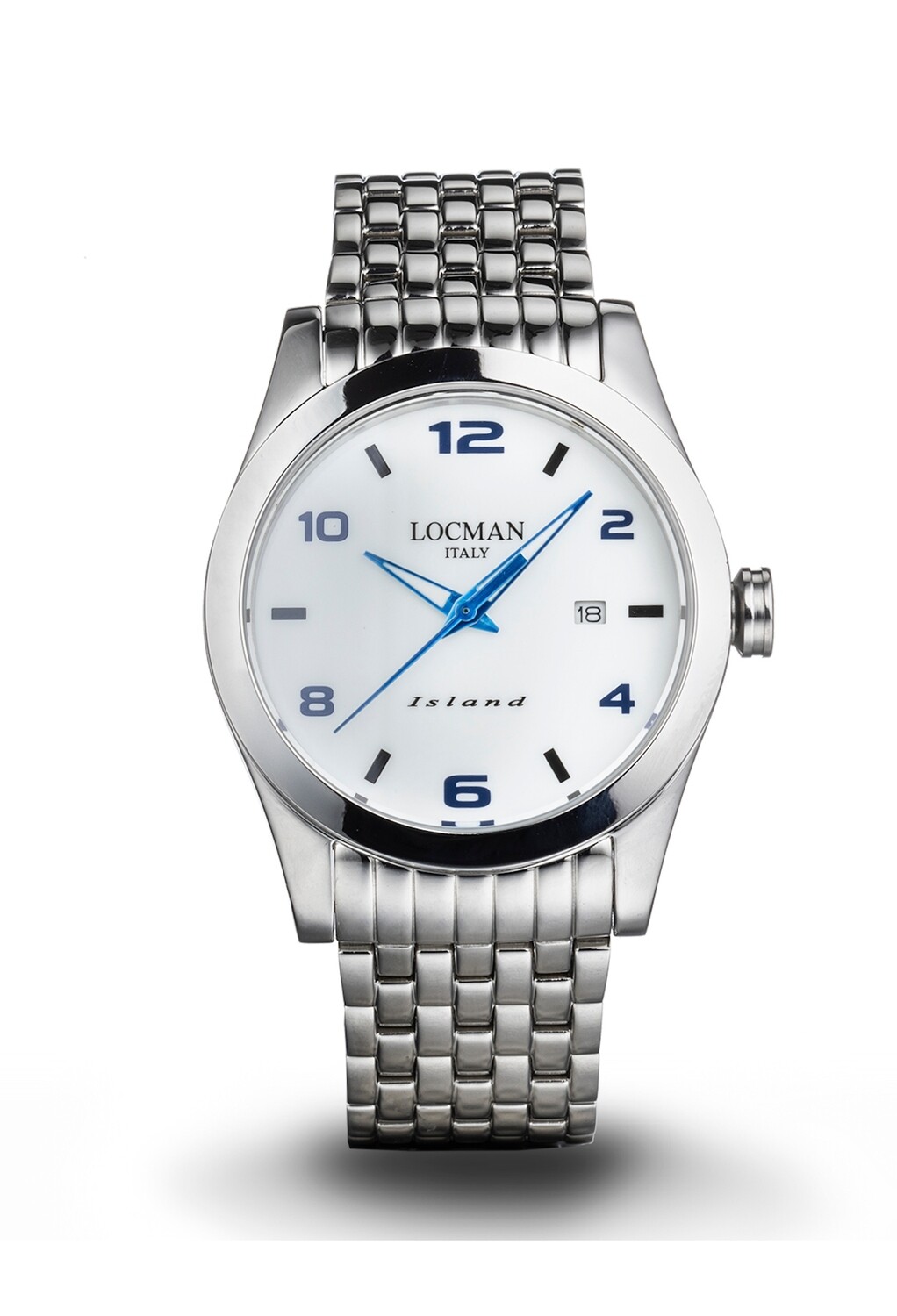 LOCMAN ISLAND SOLOTEMPO UOMO BIANCO BRACCIALE ACCIAIO 40MM 0613A08S-00WHBLB0
