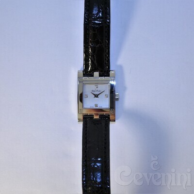 PAUL PICOT COSMOPOLITAN with 4 DIAMONDS Steel Leather Strap 4088K Quartz