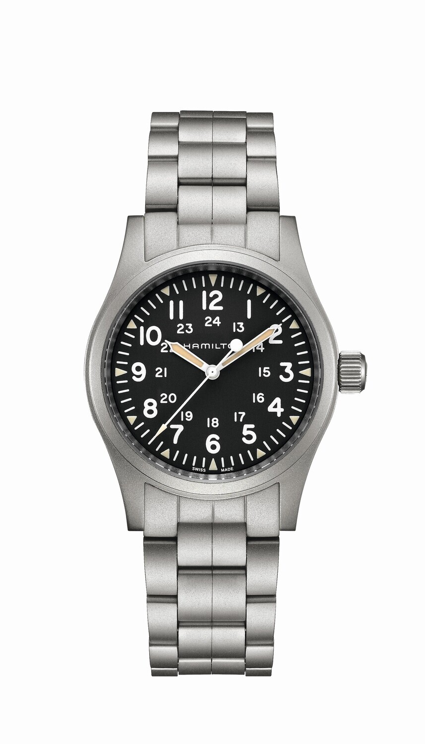 HAMILTON KHAKI FIELD MECHANICAL OROLOGIO MECCANICO 38MM BRACCIALE ACCIAIO H69439131