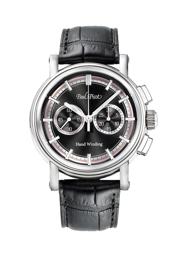 PAUL PICOT NEW TECHNICUM Manual Chronograph 41mm Limited Edition 400pz Black Dial 3813S