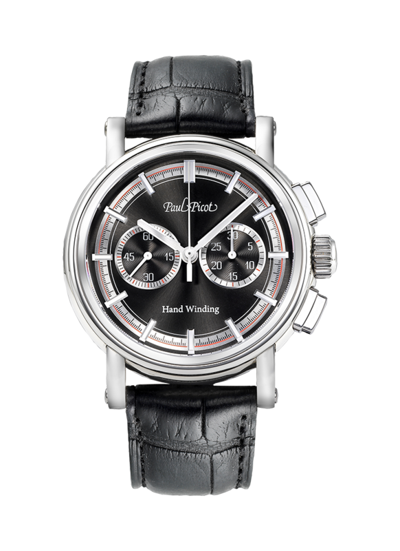 PAUL PICOT NEW TECHNICUM Manual Chronograph 41mm Limited Edition 400pz Black Dial 3813S