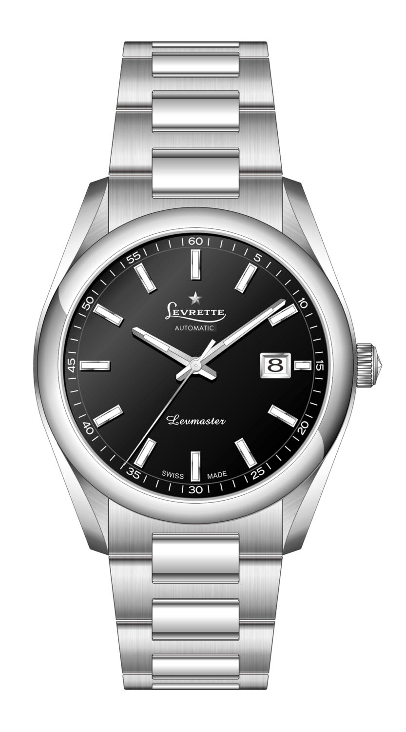 LEVRETTE 1832 LEVMASTER ELEGANT 41mm ACCIAIO QUADRANTE NERO CON BRACCIALE AUTOMATIC 4015.20A.K60.B20 LEVRETTE 1832 LEVMASTER ELEGANT 41mm ACCIAIO QUADRANTE NERO CON BRACCIALE AUTOMATIC 4015.20A.K60.B20