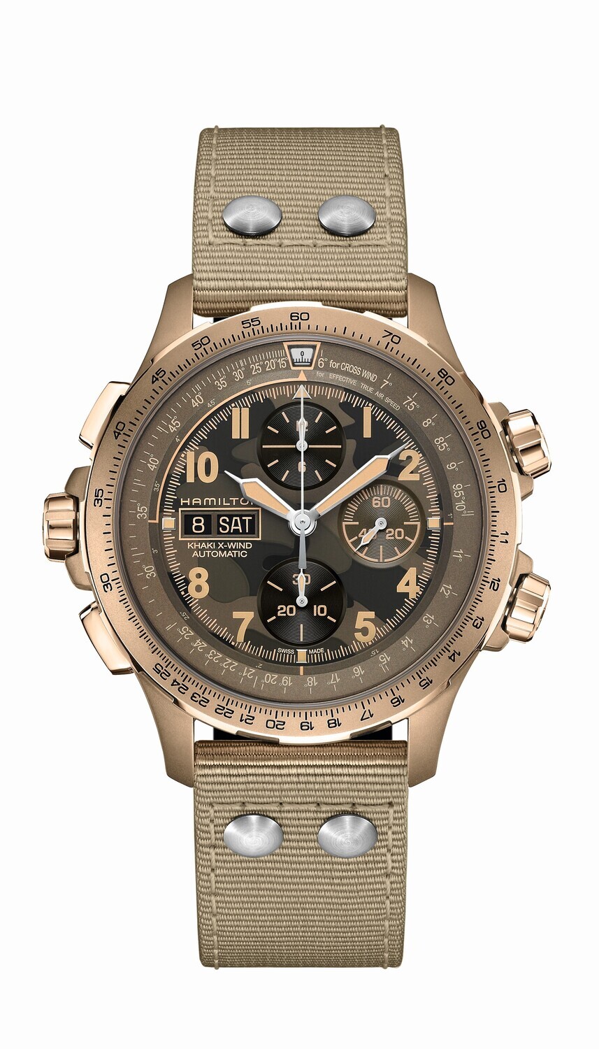 HAMILTON KHAKI AVIATION X-WIND AUTO CHRONO 45MM CINTURINO PELLE KHAKI MILITARE H77916920 HAMILTON KHAKI AVIATION X-WIND AUTO CHRONO 45MM CINTURINO PELLE KHAKI MILITARE H77916920