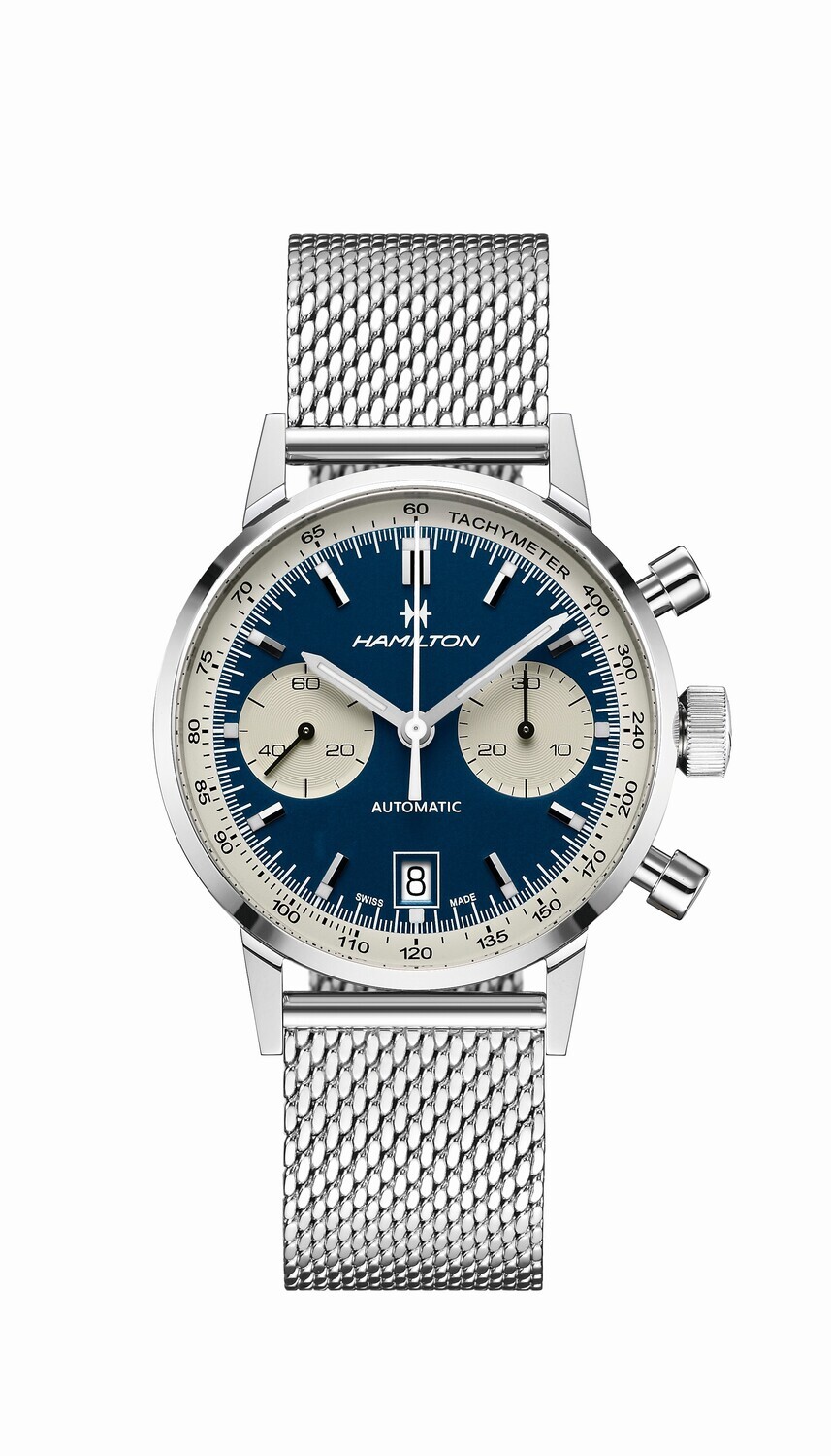 HAMILTON INTRA-MATIC CHRONO AUTO MAGLIA MILANO QUANDRANTE BLU 40MM H38416141