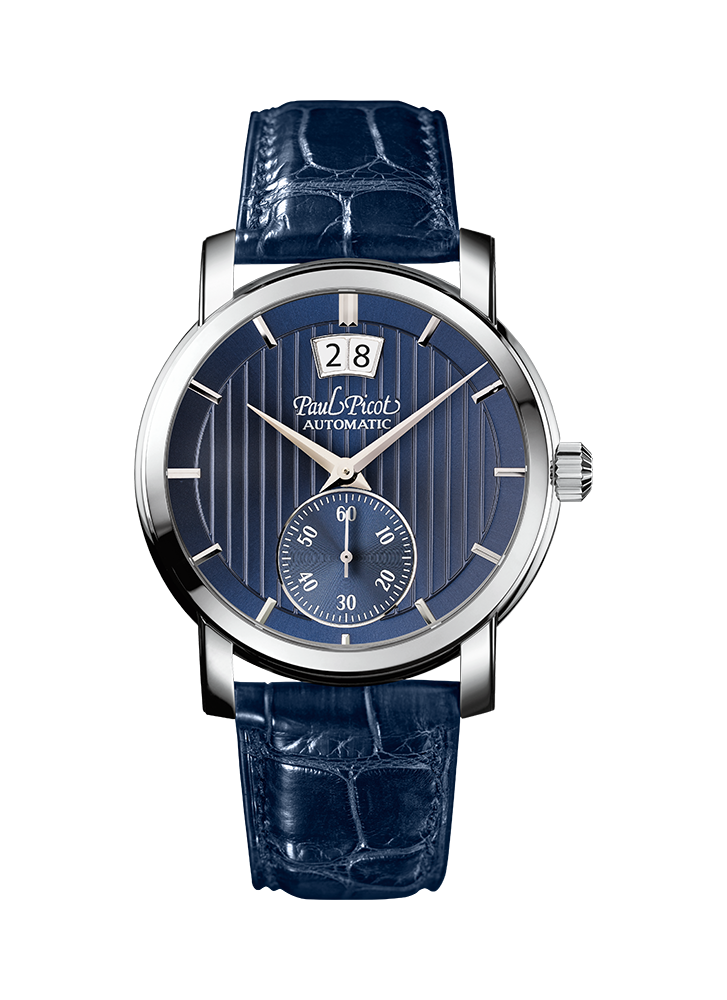 PAUL PICOT FIRSHIRE MEGAROTOR BIG DATE Automatic 42mm Limited Edition 400pz Blue Dial 0475S-261 PAUL PICOT FIRSHIRE MEGAROTOR BIG DATE Automatic 42mm Limited Edition 400pz Blue Dial 0475S-261