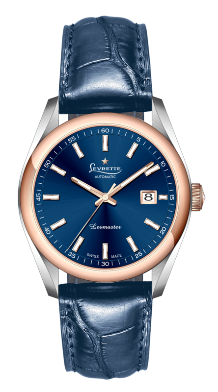 LEVRETTE 1832 LEVMASTER ELEGANT 41mm ACCIAIO E PVD ROSE QUADRANTE BLU AUTOMATIC CINTURINO PELLE BLU 4015.23A.B64.S21.R353SG/B LEVRETTE 1832 LEVMASTER ELEGANT 41mm ACCIAIO E PVD ROSE QUADRANTE BLU AUTOMATIC CINTURINO PELLE BLU 4015.23A.B64.S21.R353SG/B