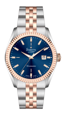 LEVRETTE 1832 LEVMASTER CLASSIC 41mm ACCIAIO E PVD ROSE QUADRANTE BLU AUTOMATIC BRACCIALE ACCIAIO BICOLOR 4014.23A.B64.B23